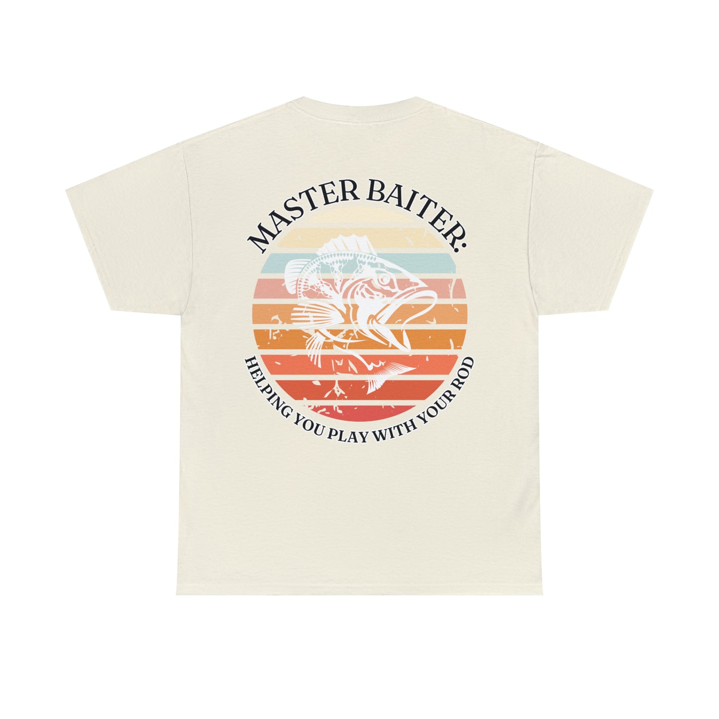 'Master Baiter: Helping you play with your rod' Unisex Heavy Cotton Tee