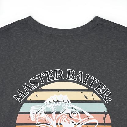 'Master Baiter: Helping you play with your rod' Unisex Heavy Cotton Tee