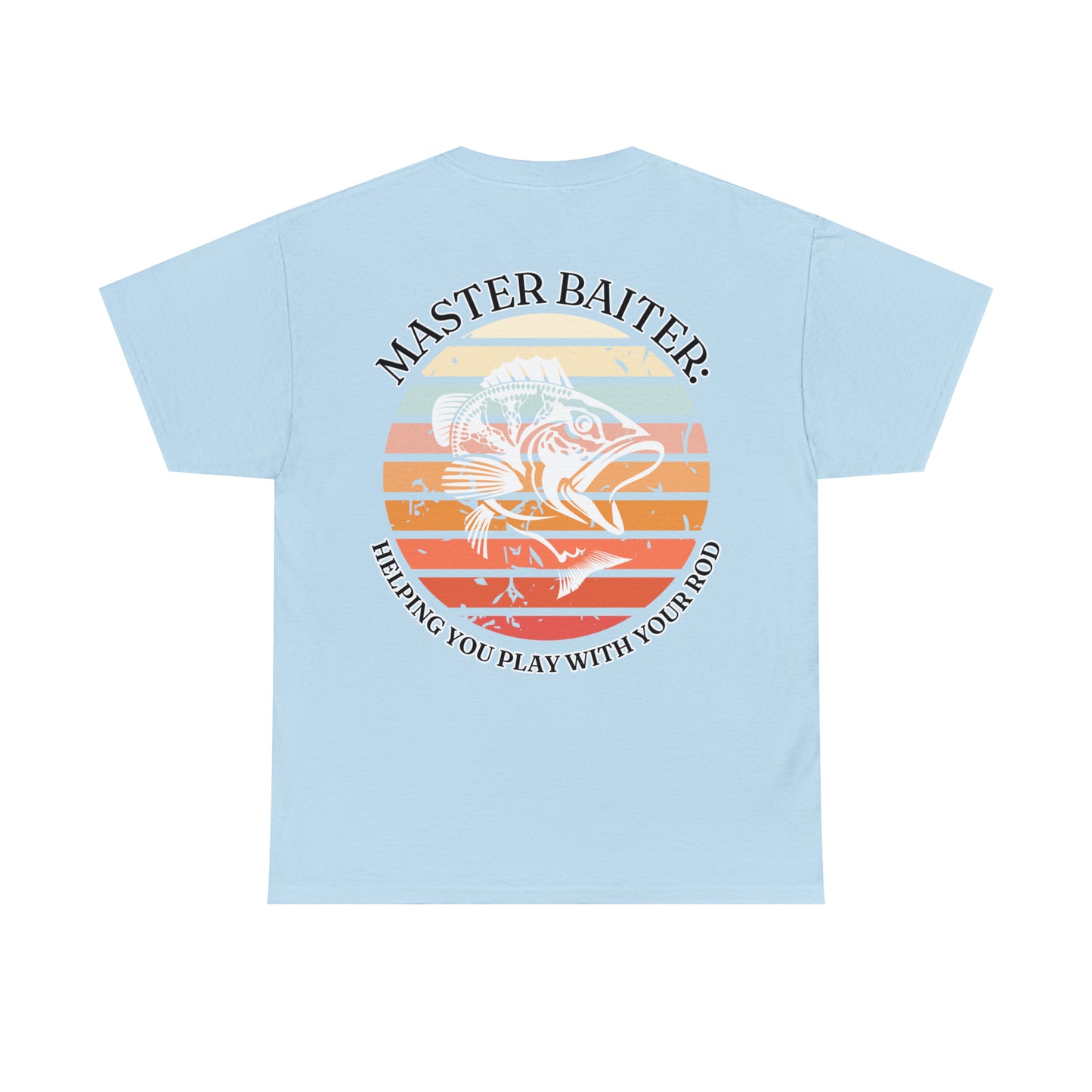 'Master Baiter: Helping you play with your rod' Unisex Heavy Cotton Tee