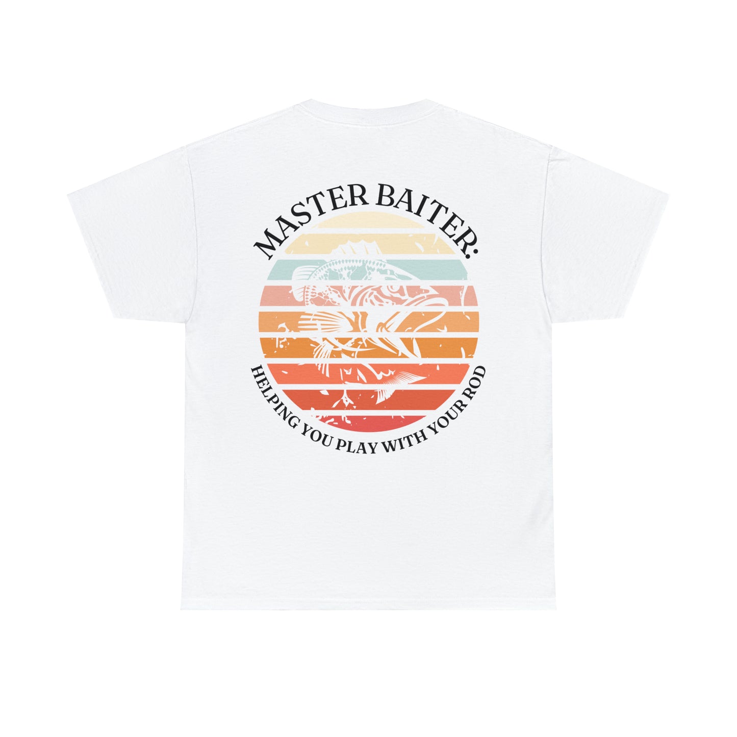 'Master Baiter: Helping you play with your rod' Unisex Heavy Cotton Tee