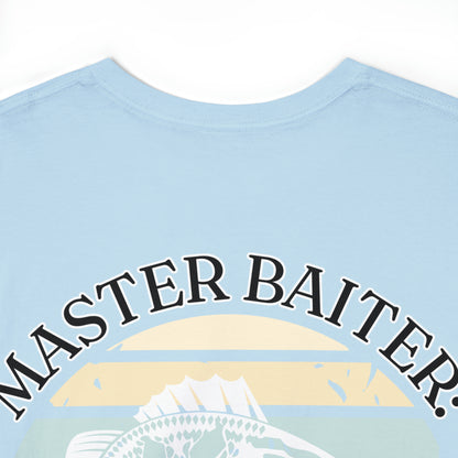 'Master Baiter: Helping you play with your rod' Unisex Heavy Cotton Tee