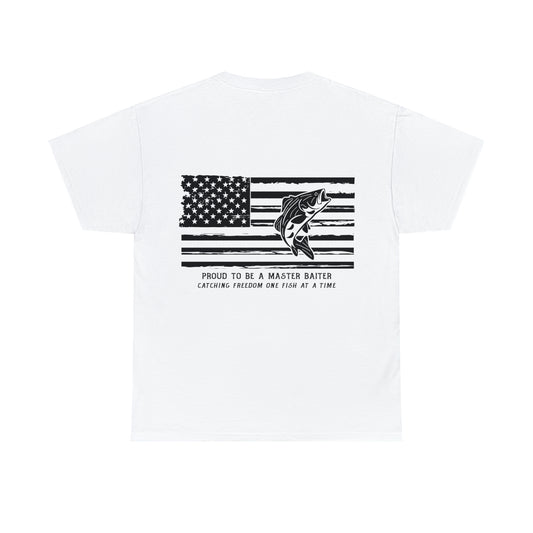 Proud to be a Master Baiter: Catching Freedom Unisex Heavy Cotton Tee