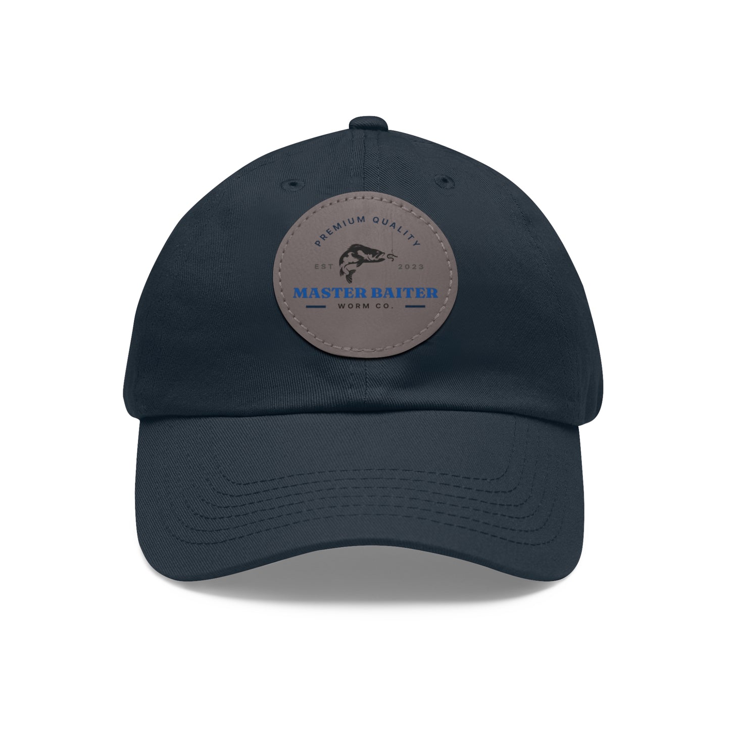 Master Baiter Dad Hat with Leather Patch (Round)